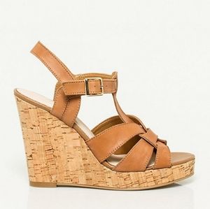 LE Chateau Strappy Cork Wedge